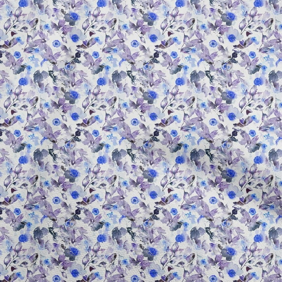 oneOone Viscose Jersey Blue Fabric Water Color Quilting Supplies Print Sewing Fabric By The Yard 60 Inch Wide