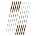 thumbnail image 2 of Joernso 10/12 Pcs Outdoor Picnic BBQ Barbecue Skewers Roast Stick Stainless Steel Needle, 2 of 7