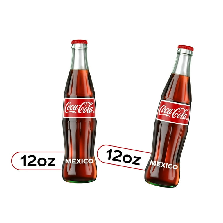 Coca-Cola Mexican Soda Pop, Made with Cane Sugar, 355 ml Glass