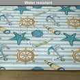 thumbnail image 6 of Ambesonne Nautical Place Mats Set of 4, Anchor Wheel Starfish, Standard Size, Blue and Apricot, 6 of 6