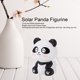 thumbnail image 3 of Figura De Panda Con Energía Solar, Riqueza De La Suerte Que Acoge Con La Escultura De Animales Con Asiento De Adornos Para El Automóvil De Escritorio, Panel De Recepción De, 3 of 7