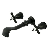 Kingston Brass KS5020ZX Millennium Two-Handle Wall Mount Roman Tub Faucet, Matte Black