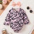 thumbnail image 4 of StylesILove Infant Baby Girls Butterfly Printed Long Sleeve Romper, Pants and Headband 3pcs Fall Winter Outfit (18 Months), 4 of 8