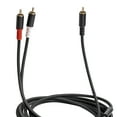 thumbnail image 2 of fankhu 1 RCA Male To 2 RCA Male Audio Cable Subwoofer Y Cable for HDTV Amplifiers(2M), 2 of 9