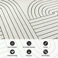 thumbnail image 5 of World Rug Gallery Modern Abstract Lines Weather Resistant Reversible Indoor/Outdoor Area Rug - GRAY 5'x7', 5 of 8