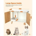 thumbnail image 6 of Maksone Hidden Large Cat Litter Box Furniture,White and Wood Litter Box Enclosure with Cat Scratcher&Deodorization, 31.5 "x 18.5" x 24.4", 6 of 7