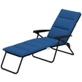 thumbnail image 1 of CoSoTower Chaise Longue Pliable, Chaise Longue de Patio Inclinable avec Dossier Réglable à 6 Positions, Bleu, 1 of 7