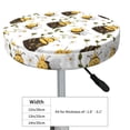 thumbnail image 3 of Salouo Honey Bee Insect Pattern Bar Stool Cushion Cover, Round Crease-Resistant Stretchy Dustproof Stool Seat Slipcover for Bar Round Chair-14 inch, 3 of 6