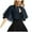 Navy, variant on Women's Soft Chiffon Shawl Wraps Button Cape Wedding Cover Up Shawls And Wraps for Evening Dresses Beige