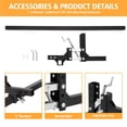 thumbnail image 5 of ATV/UTV Manual Implement Lift 1-Point Lift System Fits 2 Inch Receiver for ATV/UTV Tractors and Plow Scarifier, Adjustable Height, 50 Inches, Black, 5 of 7