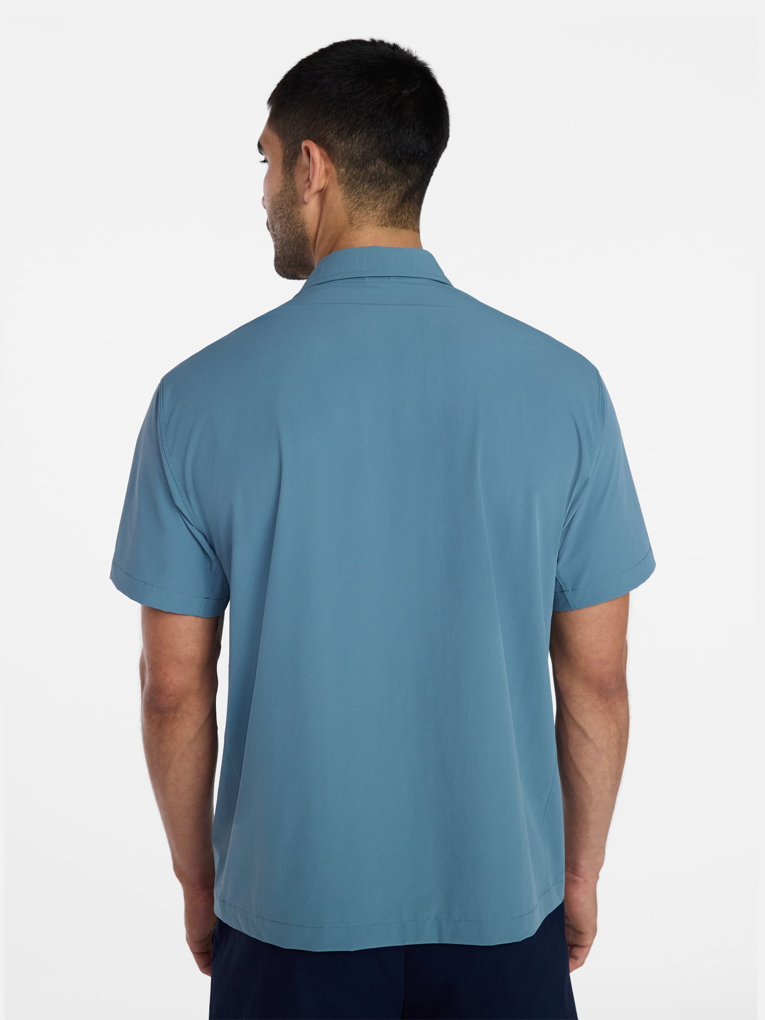 Ozark Trail Men's Popover Shirt with Short Sleeves, Sizes S-3XL