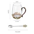 thumbnail image 2 of Juego de vaso con cuchara, taza de té, taza de café adecuada para regalar, 1 Juego, 2 of 5