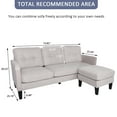thumbnail image 3 of Haverchair Convertible Sectional Sofa, L-Shaped Couch Reversible Chaise for Small Space, Light Grey, 3 of 7