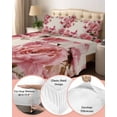 4 Piece Full Sheet Set Pink Roses Sheets Set for Full Size Bed ...