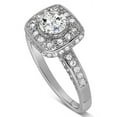 thumbnail image 2 of Unique 1 Carat Round Halo Diamond Engagement Ring in White Gold, 2 of 4