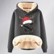 thumbnail image 4 of WILLBEST Sudadera con Capucha para Mujer, con Estampado de Letras Navideñas, de Lana Gruesa, Cálida para El Invierno Grande, 4 of 4