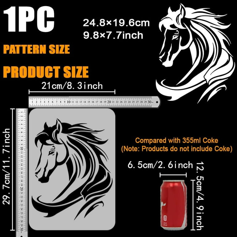 Horse Head Painting Stencil 8.3x11.7inch Reusable Line Horse Drawing Template Rectangle Head of Horse Stencil for Painting Large Animal Theme Template for Home Wall Furniture Decor - Walmart.com horse-head-painting-stencil-8-3x11-7inch-reusable-line-horse-drawing-template-rectangle-head-of-horse-stencil-for-painting-large-animal-theme-template-for-home-wall-furniture-decor-walmart-com