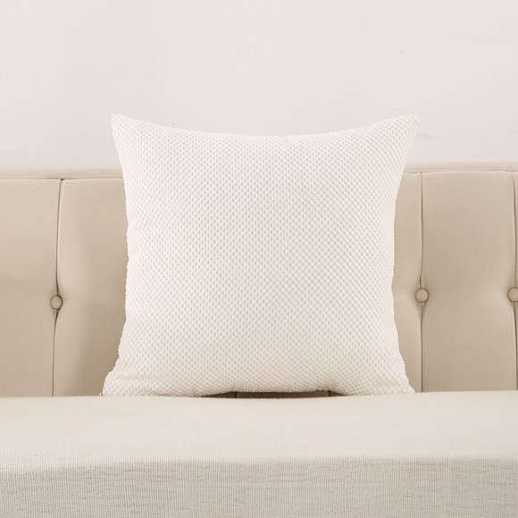 Nvzi 3 fundas de almohada de color liso estilo gorro. Clásicas y atemporales, fundas de almohada sencillas de color puro que quedan genial en cualquier cama. 45 x 45 cm (blanco roto).