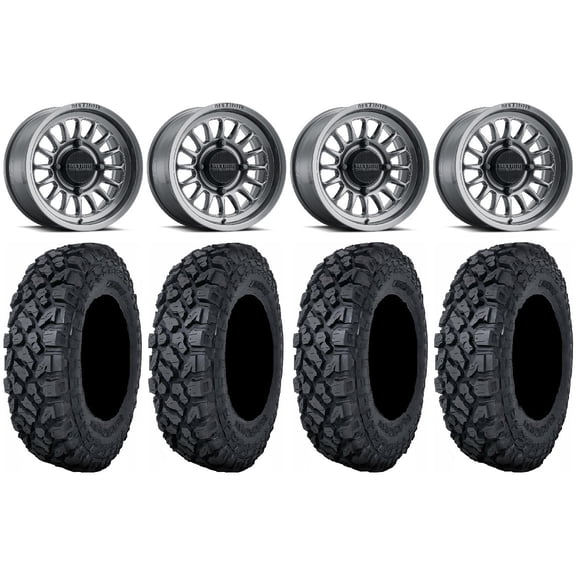 Method 411 15" Ti (5 2) Wheels 32" Klever X/T Tires Can-Am Commander Maverick Renegade Outlander Defender