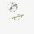 thumbnail image 2 of Gamvdout 3 pcs Cupboard Door Pull Handles Kitchen Cabinet Handles,Modern Style Chest of Drawers Handles,T Bar for Bedroom Furniture Drawer Hardware Accessories Golden, 2 of 9