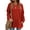 Red, variant on V Neck Sweatshirts for Women Casual Long Sleeve Tops Oversized Sweatshirt With Pockets