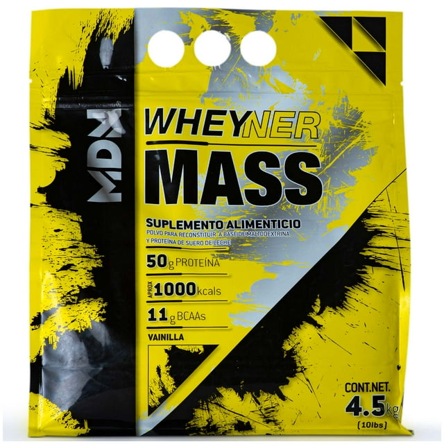 Mdn Wheyner Mass, Sabor Vainilla, 4.5kg 18 Servicios, Ganador 1000 Calorías MDN Sports Proteina WheyNer Mass Vainilla