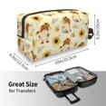 thumbnail image 4 of Goofa Watercolor Bee Honey Honeycomb Bee Printed Toiletry Bag with Handle,Large Capacity Travel Makeup Cosmetic Bag for Women, Carry on Airport Airline Compliant Bag, 4 of 9