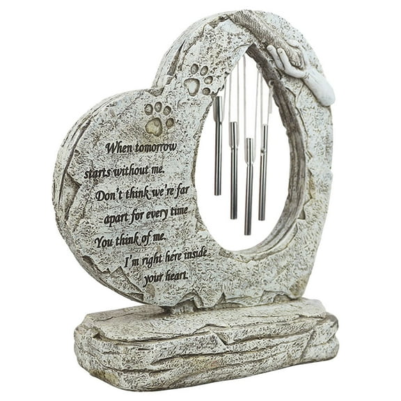 ULTNICE 1Set Pet Headstone Grey Resin for Indoor Use Living Room Display