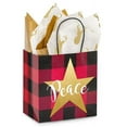 thumbnail image 4 of Made in USA Set of 6 Buffalo Plaid Christmas Paper Shopping Bags (3 sizes) With Tissue Paper - 100% Recyclable, 4 of 4
