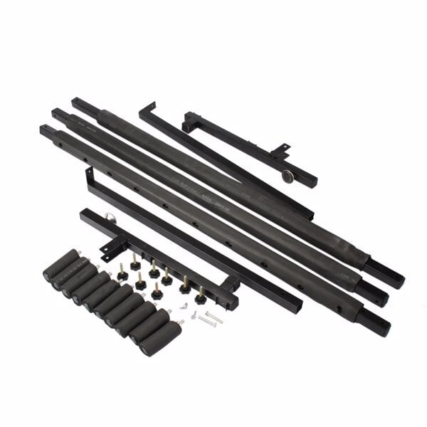 Alvantor Triple Folding Multiple Guitar Rack Stand Iron Frame with Protective Neoprene Tubing Holds Up to 9 Guitars Black