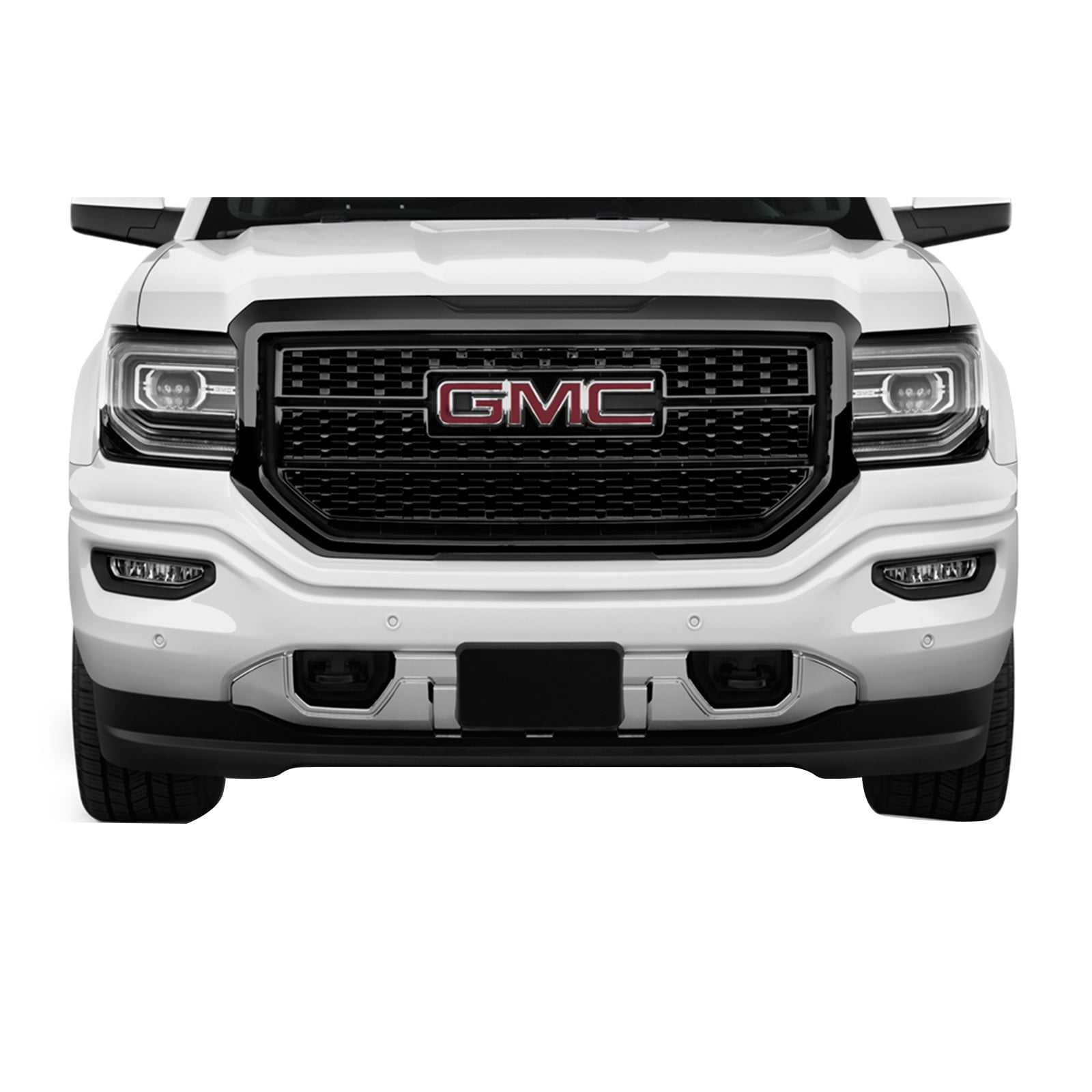 Ikon Motorsports Compatible with 16-18 GMC Sierra 1500 Denali Style Front  Grille Hood Unpainted 2016 2017 2018