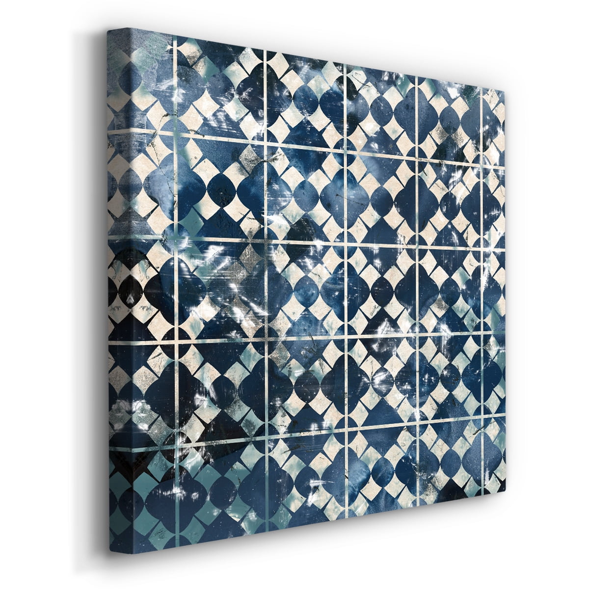 Wexford Home Tile-Dye V-Premium Gallery Wrapped Canvas, 32" x 32" - Ready to Hang