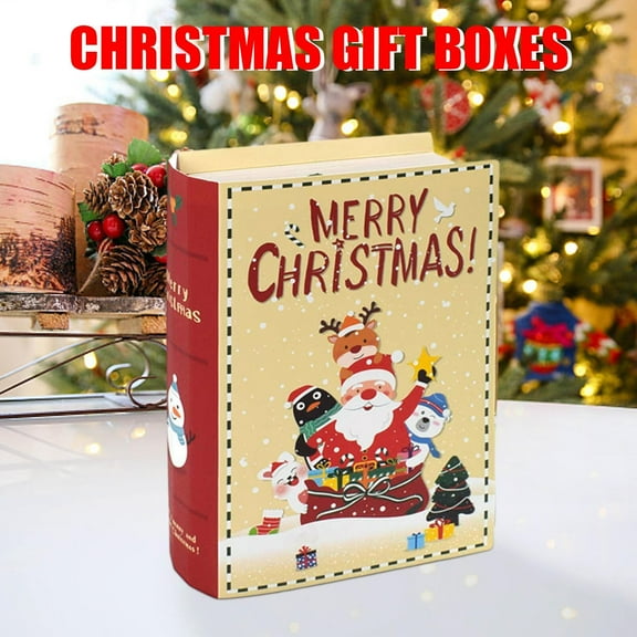 5PCS Christmas Boxes DIY Assembly for Candy Gift Books Toys Cookies Decorative