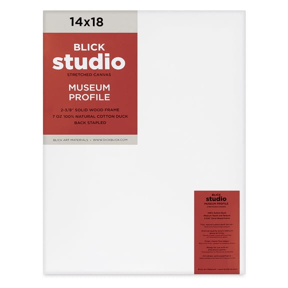 Blick Studio Stretched Cotton Canvas - Museum Profile, 14" x 18"