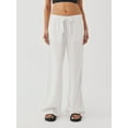 thumbnail image 2 of Womens Wide Leg Palazzo Pants Drawstring High Waisted Flowy Lounge Pants Casual Sweatpants with Pockets, 2 of 7