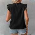 thumbnail image 5 of Women Summer Tops Short Sleeve Blouse Cropped Womens T Shirts Fitted Basic Solid Color Tees Women Plus Size T Shirts Women, 5 of 5