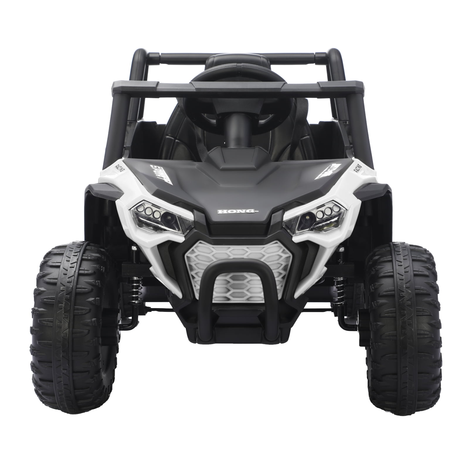 HEIMILI 12V Kids Ride On UTV,Ride on Car Toy w/Remote Control,Electric Off-Road UTV Truck,Remote w/ LED Lights MP&Music Bluetooth USB for Kids,Boys and Girls Aged 3-6 Years (White)