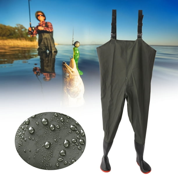 Estink Fishing Wader Pants, Thick Non Slip Waterproof Wader Pants Absorbent Durable Flexible For Men And Women For Fishery 40 Size