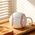 thumbnail image 4 of hulanddfd Baseball Coffee Mug, Sport Gift for Men Women Sports Designs Porcelain Cups with Handle Painted Large Tea Mugs(White), 4 of 6