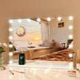 thumbnail image 2 of Large LED Vanity Mirror with 3 Color Lighting Modes – Tabletop Makeup Mirror for Bedroom, Bathroom & Dressing Room – Plug-in, 2 of 8