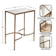 thumbnail image 5 of Kate and Laurel Catriona Modern Glam Metal Skinny Side Table, 19 x 11 x 24, Gold, Rectangular Slim Living Room End Table with Unique Geometric Base for Use as Bedroom Accent or Entryway Decor, 5 of 9