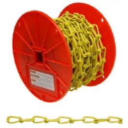 

Campbell Chain Campbell Chain PD0722087 Double Loop Chain #2/0 By 50 Foot Yellow Polycoat Steel