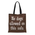 thumbnail image 1 of JSDART Canvas Tote Bag Dogs Allowed on This Sofa Reusable Handbag Shoulder Grocery Shopping Bags, 1 of 1