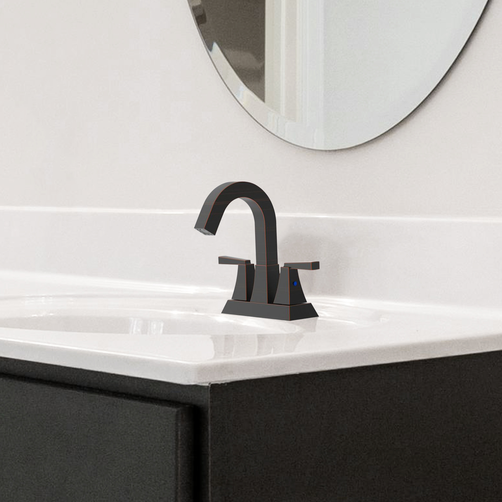 Cobbe Bathroom Sink Faucet 4-Inch Double Handle Centerset Bathroom  Vanity Faucet with Pop Up Drain and 2 Supply Lines Included Oil Rubbed Bronze