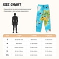 thumbnail image 4 of Lsque World Map With Animals Landmarks Print Women's Pajama Pants, Lounge Pant - Comfortable Home Wear,Elastic Waistband, Stylish Design-XX-Large, 4 of 9