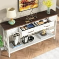 thumbnail image 3 of Tribesigns 70.9 Inch Sofa Table with 2-Drawers, Extra Long Console Table with Storage Shelves, 3 of 6
