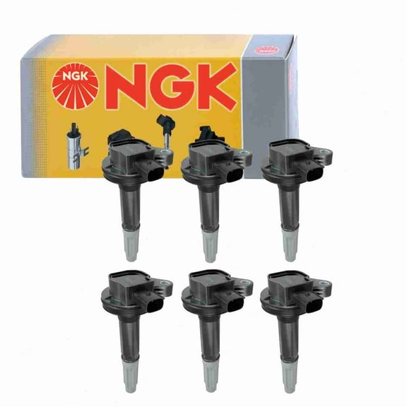6 pc NGK 48763 Ignition Coils for 2505-481099 36-8198 673-6304 921-2138 BR3Z-12029-A DG542 E1122 GN10420 IC725 UF-622 UF622 Spark Plug Wire Boot Fits select: 2011-2016 FORD F150