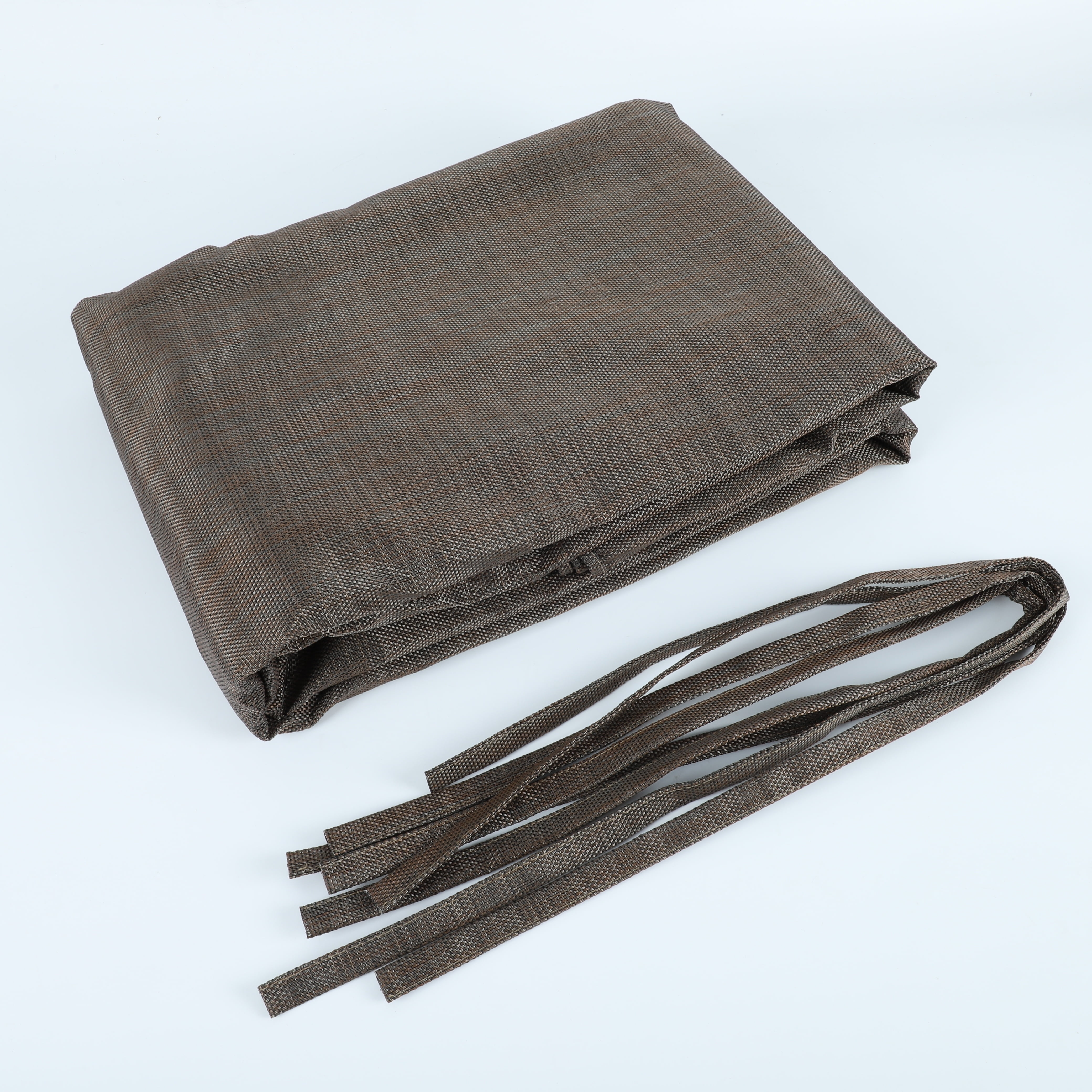 Outdoor Replacement Pergola Sun Shade Cover Cloth Patio Canopy HDPE Permeable with Grommets (13' x 7.7', Brown)
