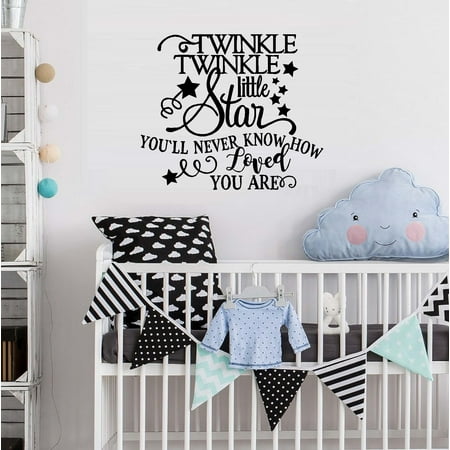 Twinkle Twinkle Little Star You'll never know how loved you are ~ Nursery Wall Decal 17