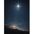 thumbnail image 1 of Nativity Camel Starry Night Canvas Wall Art 15.75x11.81 Inches, 1 of 8